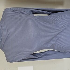 CLEARANCE A New Day Ribbed Mock Neck Long Sleeve Top - Sterling Blue